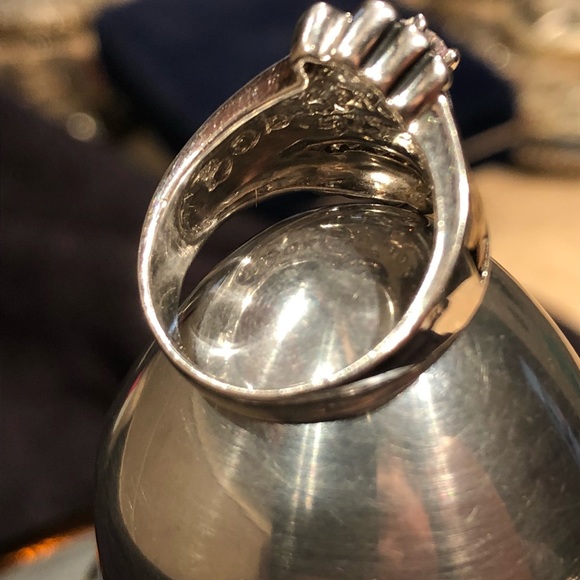 💥New Gorgeous Bob Berg Stamped CZ .925 & 10K Ring - Picture 7 of 8